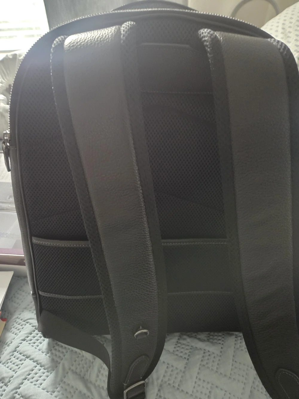 Coach Black Leather Signature Backpack